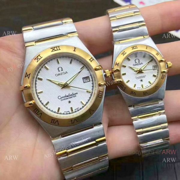 Copy Omega Constellation Two Tone Quartz Movement Omega Couple Watch Copy Omega Constellation Two Tone Quartz Movement Omega Couple Watch