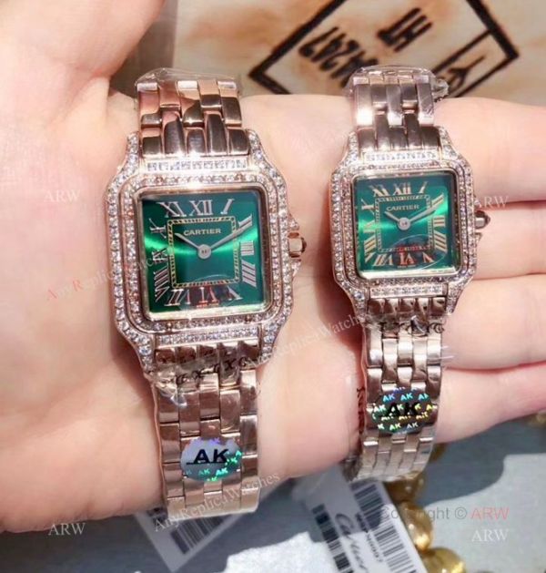 Panthere De Cartier Replica Watches Rose Gold Dark Red Dial Panthere De Cartier Replica Watches Rose Gold Dark Red Dial