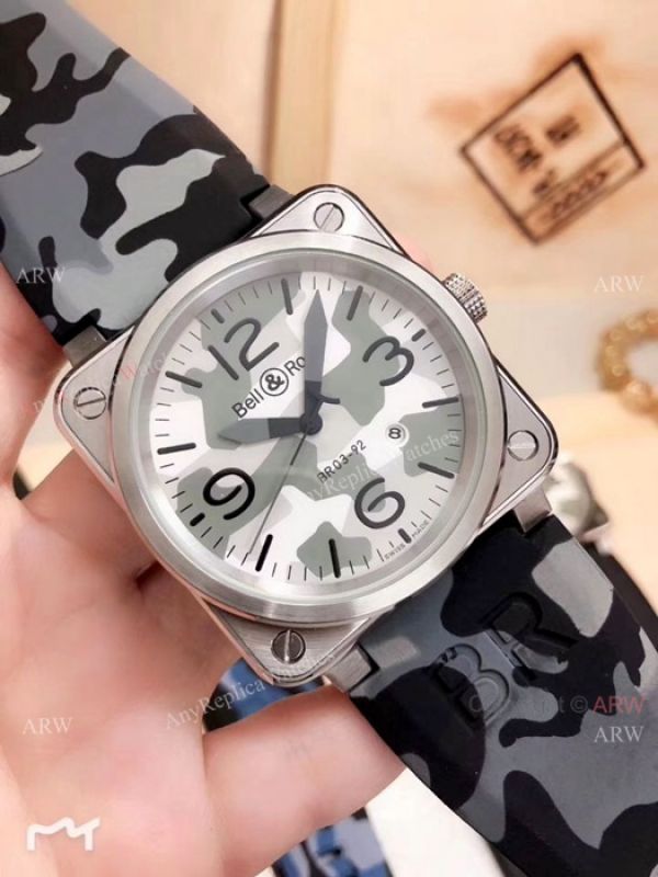 2019 New Bell and Ross Replica Watches SS Case Camouflage Strap 2019 New Bell and Ross Replica Watches SS Case Camouflage Strap