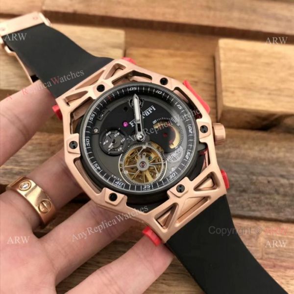 AAA Replica Hublot Techframe Ferrari Tourbillon Rose Gold Watches for Sale AAA Replica Hublot Techframe Ferrari Tourbillon Rose Gold Watches for Sale