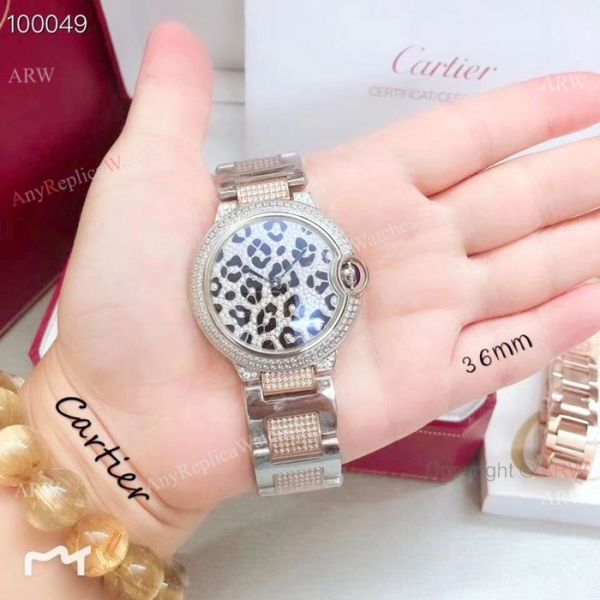 Fake Cartier Ballon Bleu Stainless Steel Leopard Watch 36mm Fake Cartier Ballon Bleu Stainless Steel Leopard Watch 36mm