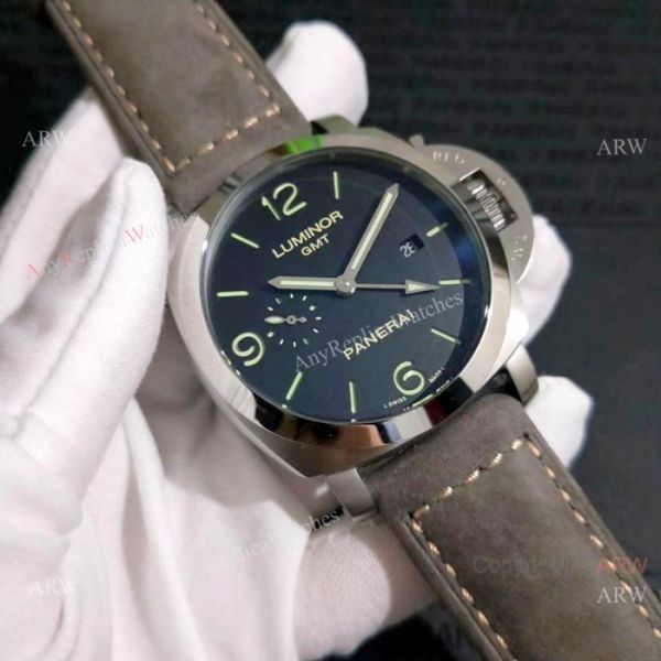 Copy Panerai LUMINOR GMT SS Green Markers Watch Pam320 Copy Panerai LUMINOR GMT SS Green Markers Watch Pam320