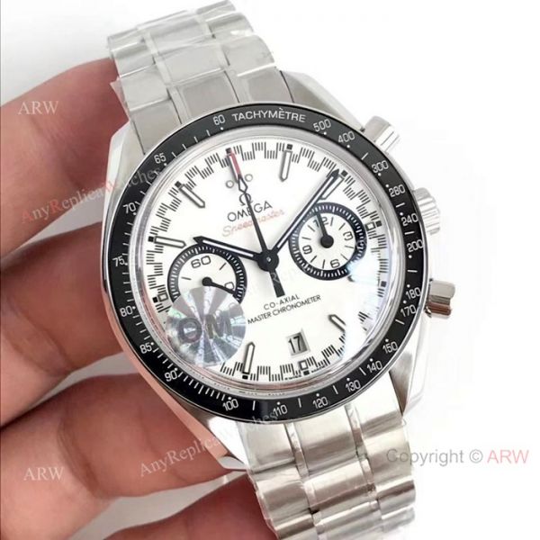 (OM) Swiss Omega Speedmaster Chronomeyer Stainless steel White Dial Watch (OM) Swiss Omega Speedmaster Chronomeyer Stainless steel White Dial Watch