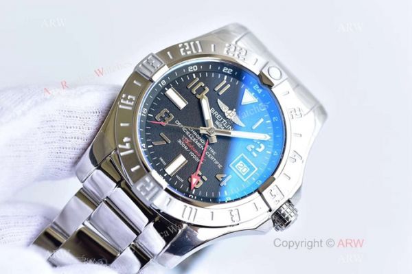 AAA Grade Breitling Avenger II GMT SS Black Dial Watch Swiss 2836 AAA Grade Breitling Avenger II GMT SS Black Dial Watch Swiss 2836
