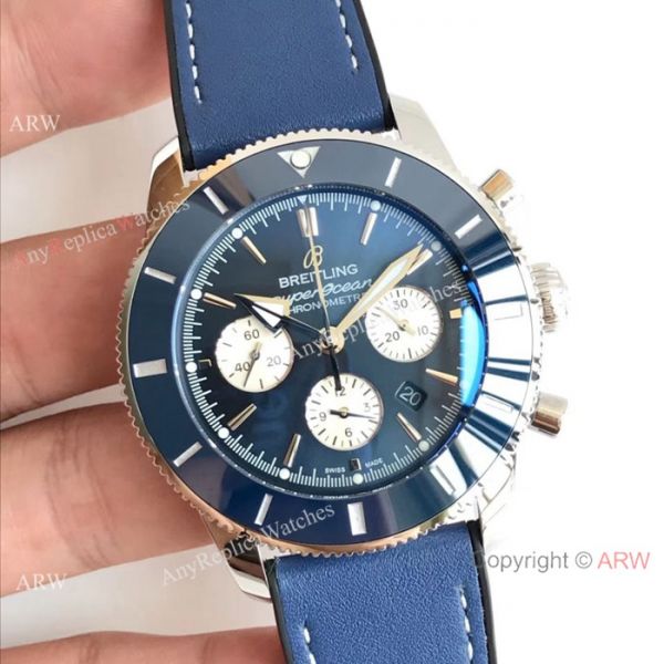Copy Breitling Superocean Heritage II B01 Chronograph 7750 Watch SS Blue Dial Copy Breitling Superocean Heritage II B01 Chronograph 7750 Watch SS Blue Dial