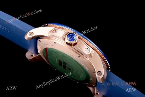 Swiss Replica Cartier Calibre De Cartier Diver Watch Rose Gold Blue Swiss Replica Cartier Calibre De Cartier Diver Watch Rose Gold Blue