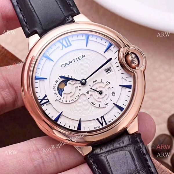 New Style Rose Gold Cartier Ballon Bleu De Moon Phase Automatic Watch New Style Rose Gold Cartier Ballon Bleu De Moon Phase Automatic Watch