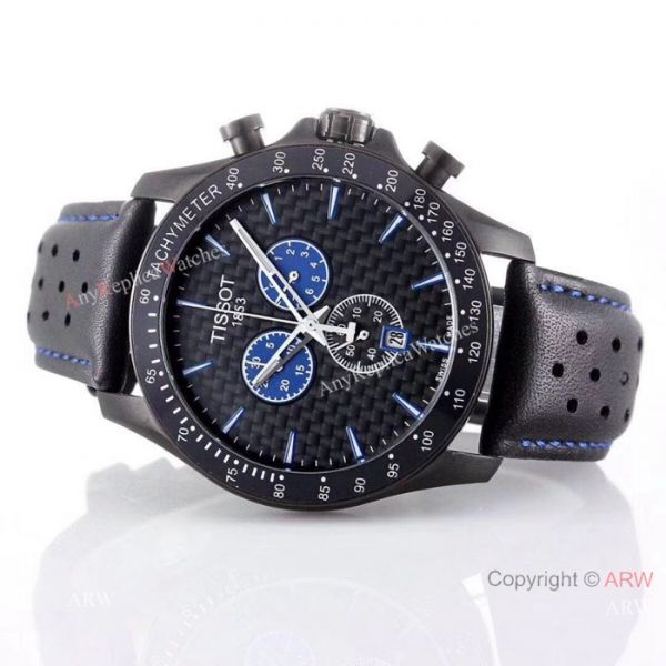 Best Quality Tissot Chronograph Watches Green Bezel Black Leather Strap Best Quality Tissot Chronograph Watches Green Bezel Black Leather Strap