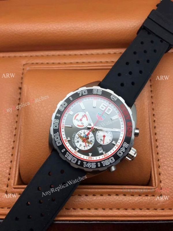 Copy Tag Heuer F1 Formula 1 Indy 500 Chronograph Watches Black Rubber Strap Copy Tag Heuer F1 Formula 1 Indy 500 Chronograph Watches Black Rubber Strap