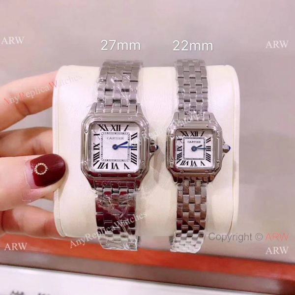 Panthere De Cartier Quartz Watches SS Rose Gold Bezel Panthere De Cartier Quartz Watches SS Rose Gold Bezel