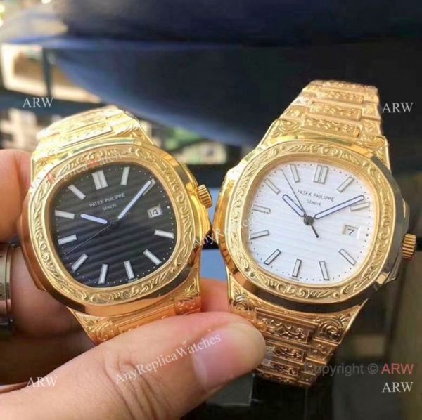 Patek Philippe Nautilus Replica Watches Yellow Gold Blue Dial Patek Philippe Nautilus Replica Watches Yellow Gold Blue Dial