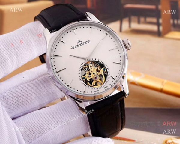 Copy Jaeger Le Coultre Flying Tourbillon Watch SS Black Dial Copy Jaeger Le Coultre Flying Tourbillon Watch SS Black Dial