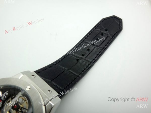 Hublot Tourbillon Skeleton Classic Fusion Watch 45mm SS Black Gummy Band Hublot Tourbillon Skeleton Classic Fusion Watch 45mm SS Black Gummy Band
