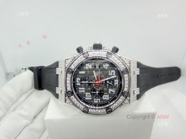 Best Copy Audemars Piguet Royal Oak Offshore Watch Full Diamond Gray Dial Best Copy Audemars Piguet Royal Oak Offshore Watch Full Diamond Gray Dial