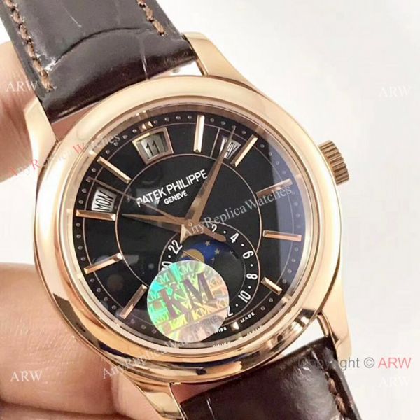 (KM)Swiss Patek Philippe 5205G Complications Annual Calendar Watch Brown Leather Strap (KM)Swiss Patek Philippe 5205G Complications Annual Calendar Watch Brown Leather Strap