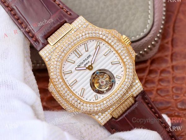 Swiss Copy Patek Philippe Nautilus Jumbo R8 Iced Out Full Diamond Watch Swiss Copy Patek Philippe Nautilus Jumbo R8 Iced Out Full Diamond Watch