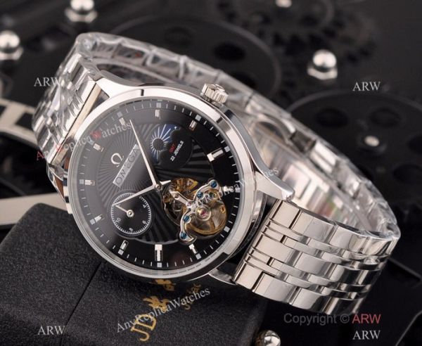 Best Replica Omega Tourbillon Moonphase Movement Stainless Steel Watch Best Replica Omega Tourbillon Moonphase Movement Stainless Steel Watch
