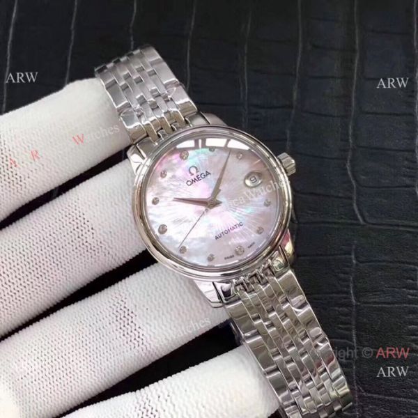 Replica Omega Women Watches Stainless Steel White Mother of Pearl Dial Replica Omega Women Watches Stainless Steel White Mother of Pearl Dial