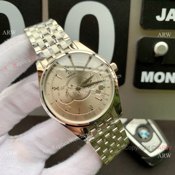 New Replica Omega Complications Stainless Steel White Watches 41mm New Replica Omega Complications Stainless Steel White Watches 41mm