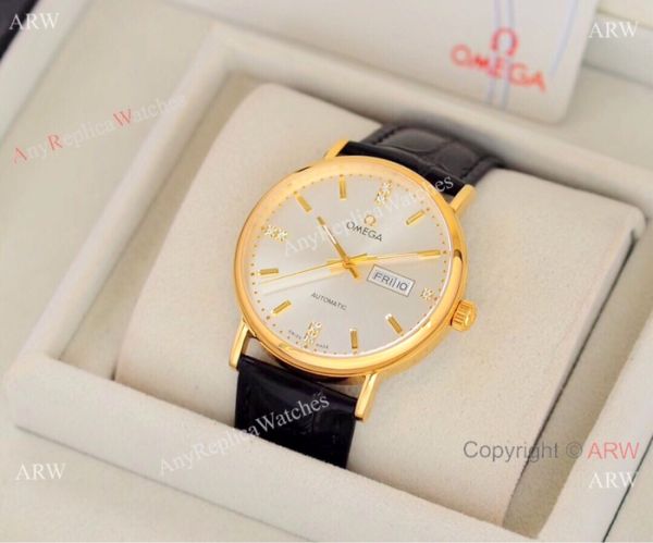 Fake Omega day date Automatic Watch 2-Tone Silver Dial Fake Omega day date Automatic Watch 2-Tone Silver Dial