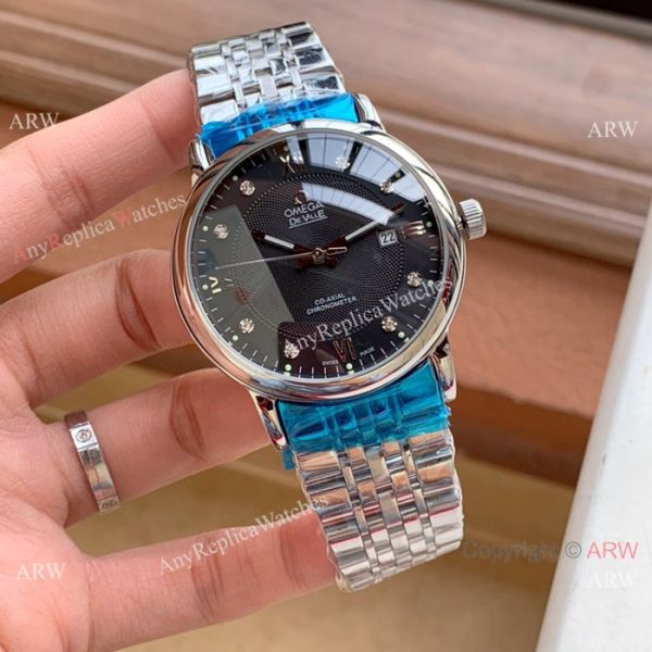 Omega De Ville Stainless Steel Blue Dial Replica Watches 41mm Omega De Ville Stainless Steel Blue Dial Replica Watches 41mm