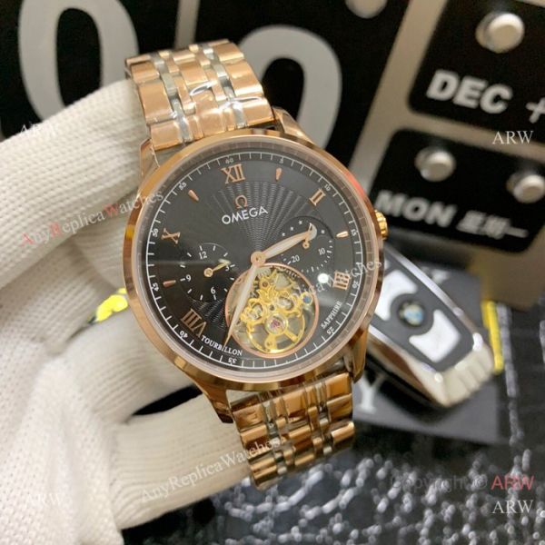 Replica Two Tone Rose Gold Omega Complications Moonphase Watch 42mm Replica Two Tone Rose Gold Omega Complications Moonphase Watch 42mm