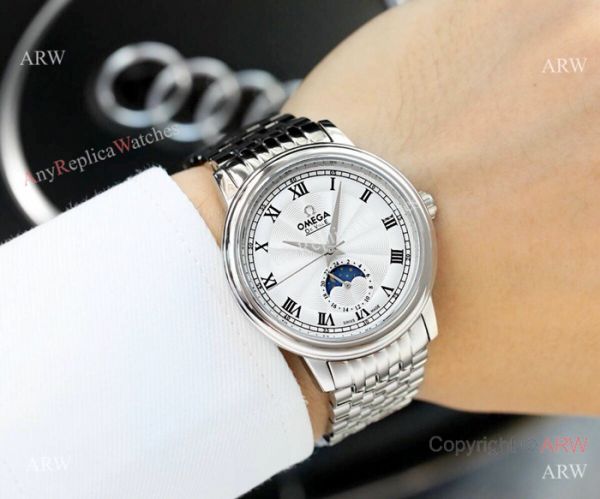 High Quality Omega De Ville Fake 2-Tone Rose Gold Moon Phase High Quality Omega De Ville Fake 2-Tone Rose Gold Moon Phase