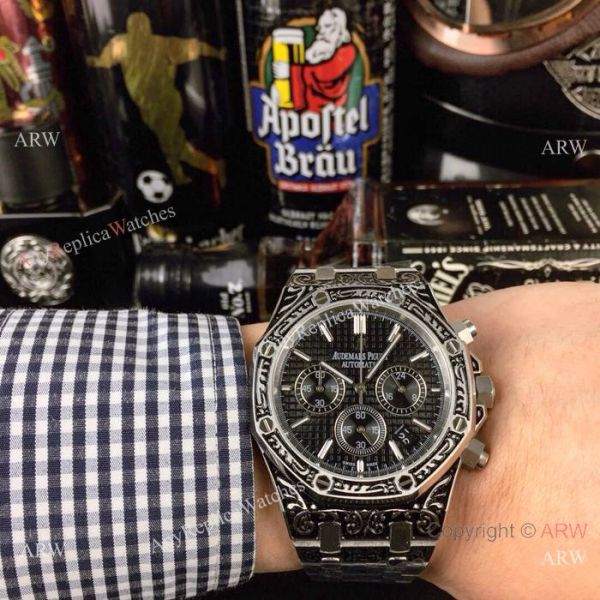 New Copy Audemars Piguet Royal Oak Tattoo Watch White Chronograph Face New Copy Audemars Piguet Royal Oak Tattoo Watch White Chronograph Face