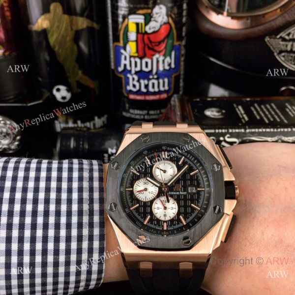 Replica Audemars Piguet Royal Oak Offshore 44mm Watch Rose Gold White Replica Audemars Piguet Royal Oak Offshore 44mm Watch Rose Gold White
