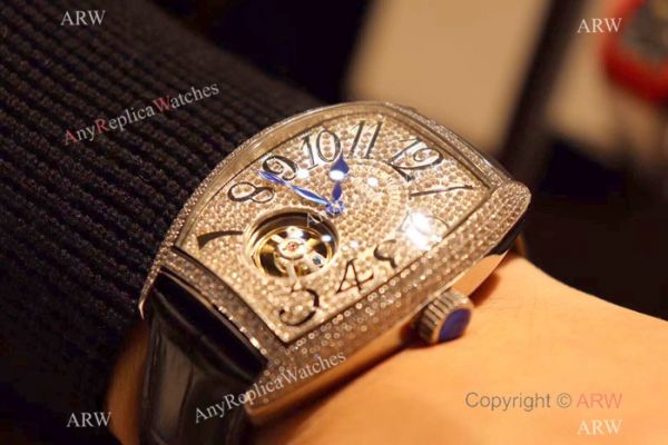 New Copy Franck Muller Tourbillon Full Diamond Watch Silver Case New Copy Franck Muller Tourbillon Full Diamond Watch Silver Case