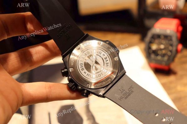 Hublot Big Bang King Chronograph Watch Black Case Rubber Strap Hublot Big Bang King Chronograph Watch Black Case Rubber Strap