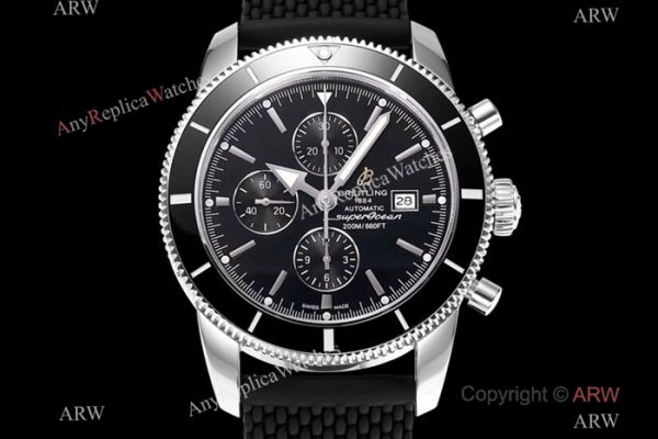 Swiss Copy Breitling Superocean Heritage Asia 7750 Watch SS Black Face Swiss Copy Breitling Superocean Heritage Asia 7750 Watch SS Black Face