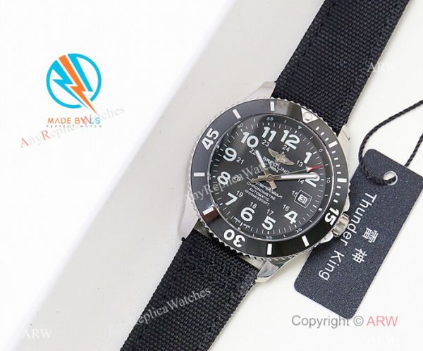 Swiss Copy Breitling Superocean II Sapphire Glass Watch Silver Case Blue Face Swiss Copy Breitling Superocean II Sapphire Glass Watch Silver Case Blue Face