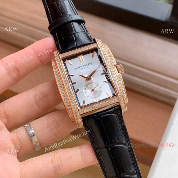 Knockoff Patek Philippe Gondolo Diamond Watches SS Blue Dial Knockoff Patek Philippe Gondolo Diamond Watches SS Blue Dial