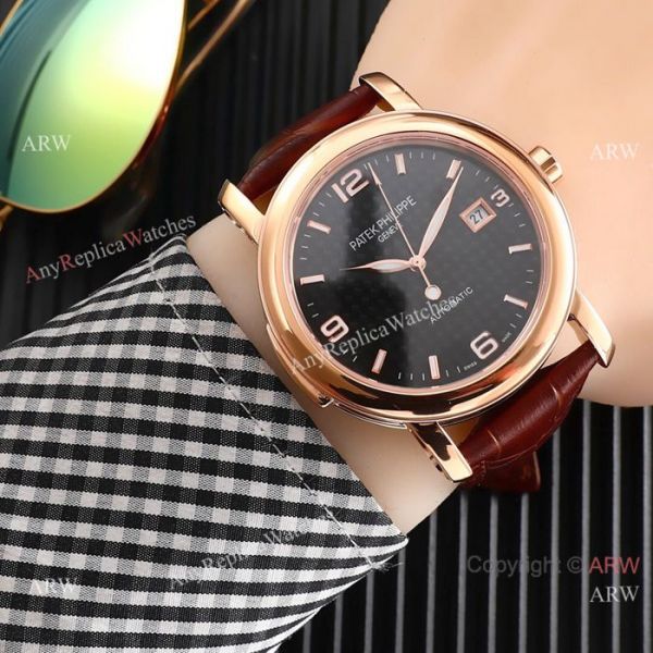 New Style Patek Philippe Calatrava Gray Dial Rose Gold Watches New Style Patek Philippe Calatrava Gray Dial Rose Gold Watches