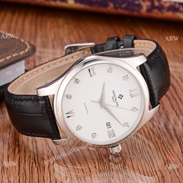 Copy Patek Philippe Calatrava White Face Rose Gold Men Watch Low Price Copy Patek Philippe Calatrava White Face Rose Gold Men Watch Low Price