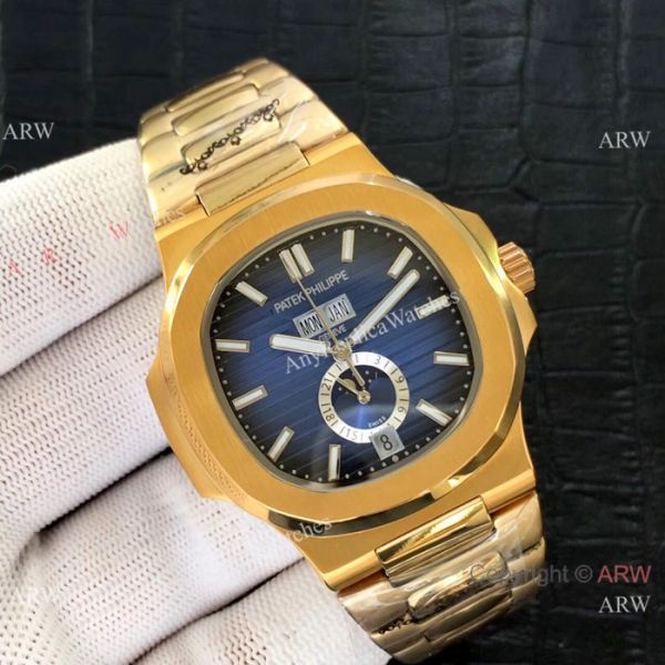 Top Grade Replica Patek Philippe Nautilus Annual Calendar 39.5mm Watch Yellow Gold Top Grade Replica Patek Philippe Nautilus Annual Calendar 39.5mm Watch Yellow Gold