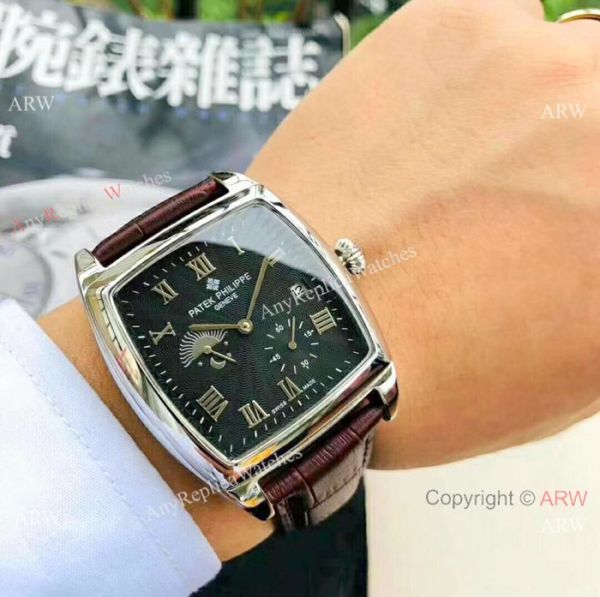 Fake Patek Philippe grand complications 40mm Watch Rose Gold Black Face Fake Patek Philippe grand complications 40mm Watch Rose Gold Black Face