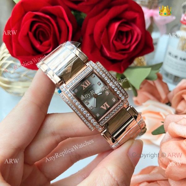 Copy Patek Philippe Twenty-4 Lady Watches Rose Gold Brown Dial -Swiss Quality Copy Patek Philippe Twenty-4 Lady Watches Rose Gold Brown Dial -Swiss Quality