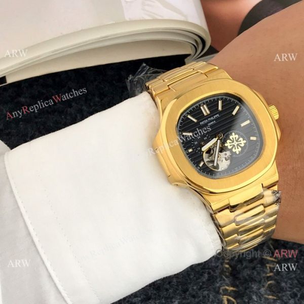 High End Patek Philippe Nautilus White Face Tourbillon Copy Watch For Men High End Patek Philippe Nautilus White Face Tourbillon Copy Watch For Men