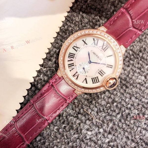 Ballon Bleu De Cartier 36mm watch Diamond Case White MOP Dial Ballon Bleu De Cartier 36mm watch Diamond Case White MOP Dial