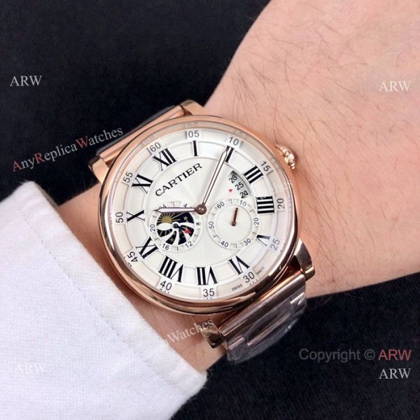 New Cartier Rotonde de Moon phase Stainless Steel Black Watch 40mm New Cartier Rotonde de Moon phase Stainless Steel Black Watch 40mm