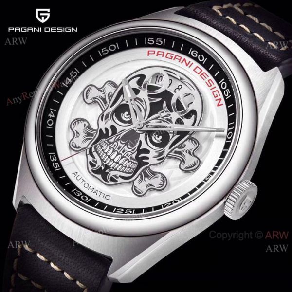 Fake Pagani Design Stainless Steel Skeleton Skull Dial Mens Watch Fake Pagani Design Stainless Steel Skeleton Skull Dial Mens Watch