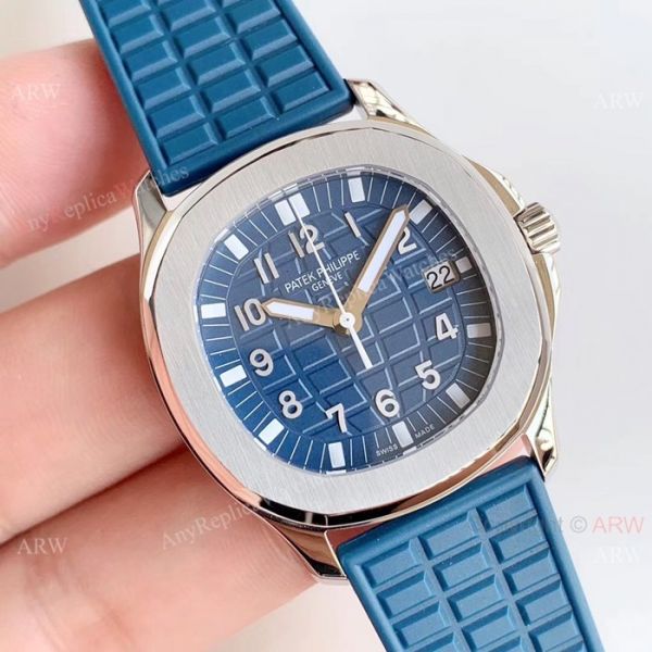 JJF Swiss Replica Patek Philippe Aquanaut Luce SS Blue Dial Watch 35mm JJF Swiss Replica Patek Philippe Aquanaut Luce SS Blue Dial Watch 35mm