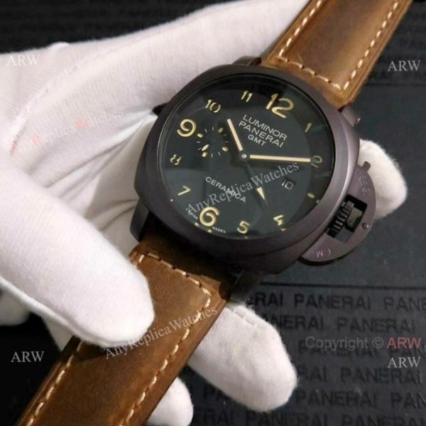 Fake Luminor Panerai GMT Ceramica Black Steel watch PAM0441 Fake Luminor Panerai GMT Ceramica Black Steel watch PAM0441