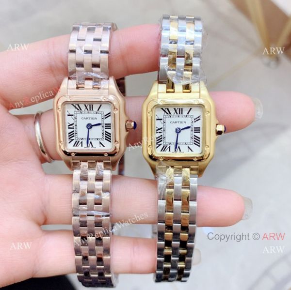 Fake Cartier Panthere de White Roman Dial Watch Small size 22mm Fake Cartier Panthere de White Roman Dial Watch Small size 22mm