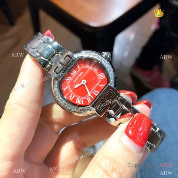 Rotonde de Cartier Stainless Steel White Watch 28mm Lady Rotonde de Cartier Stainless Steel White Watch 28mm Lady