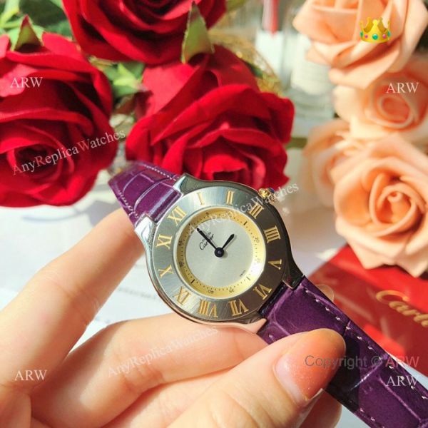 Cartier 21 Must De Gold Markers Quartz Watch 28mm Ladies Cartier 21 Must De Gold Markers Quartz Watch 28mm Ladies