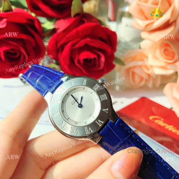 Cartier 21 Must De Cartier Womens Quartz Watch Silver Dial 28mm Cartier 21 Must De Cartier Womens Quartz Watch Silver Dial 28mm