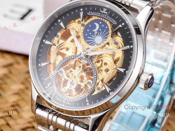 Copy Jaeger Lecoultre Skeleton Moon Phase Two Tone Rose Gold Watch Copy Jaeger Lecoultre Skeleton Moon Phase Two Tone Rose Gold Watch
